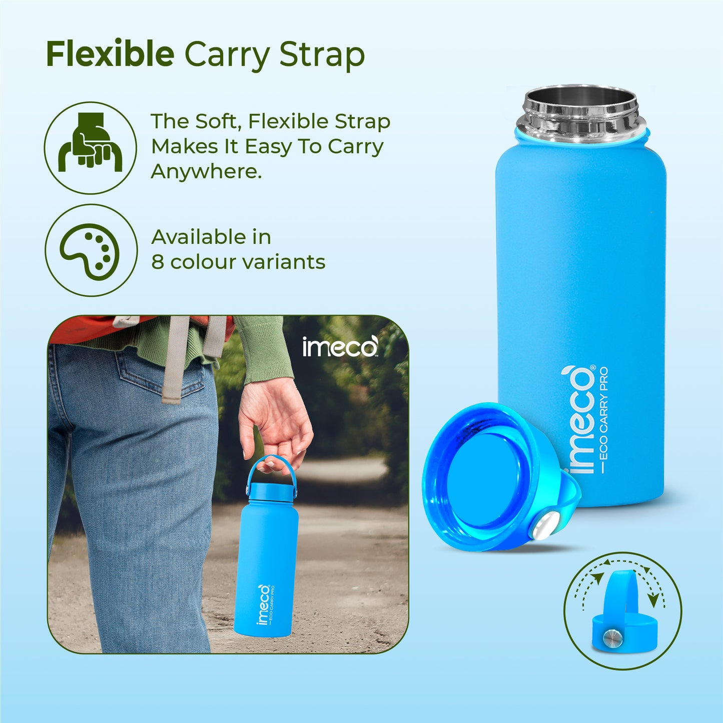 ECO CARRY PRO Stainless Steel Water Bottle - Matte Finish (1 L)