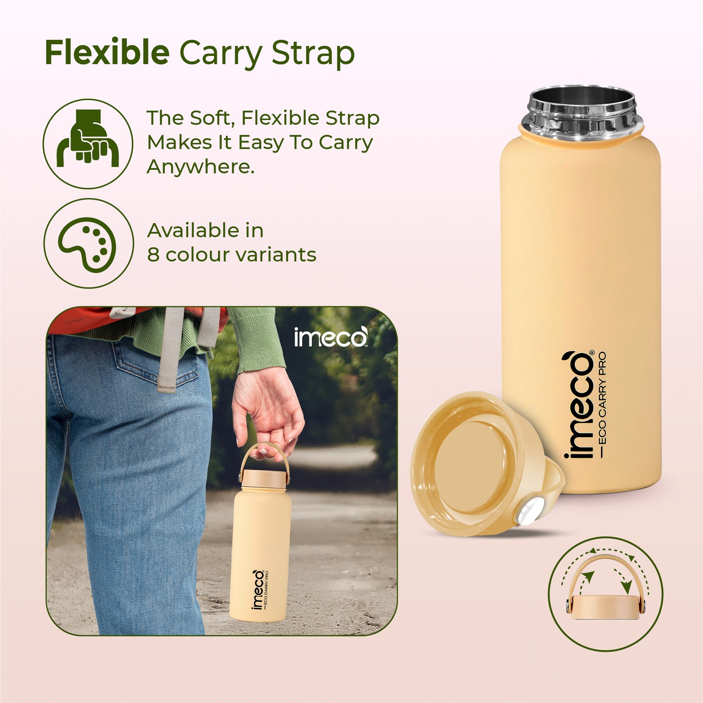 ECO CARRY PRO Stainless Steel Water Bottle - Matte Finish (1 L)
