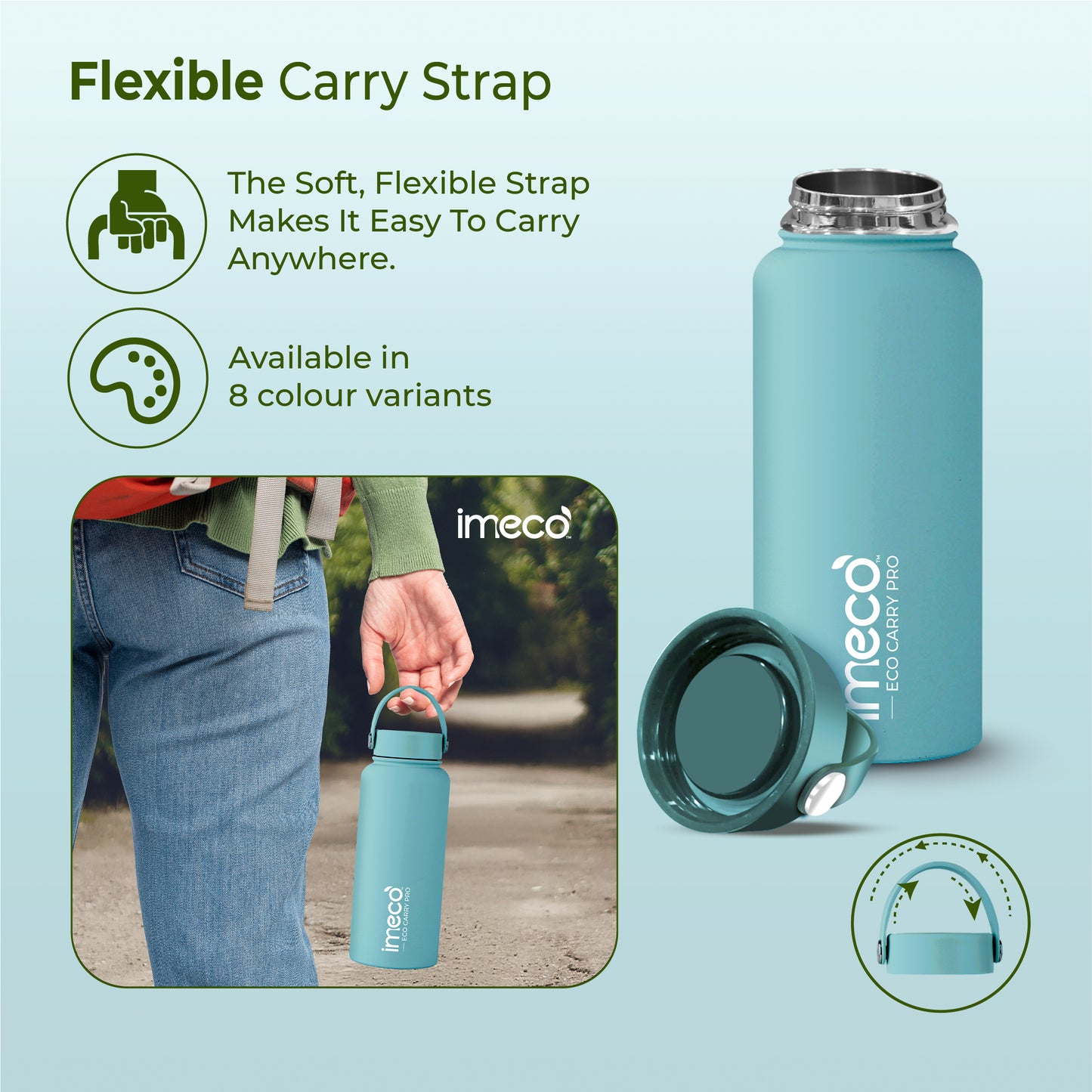 ECO CARRY PRO Stainless Steel Water Bottle - Matte Finish (1 L)