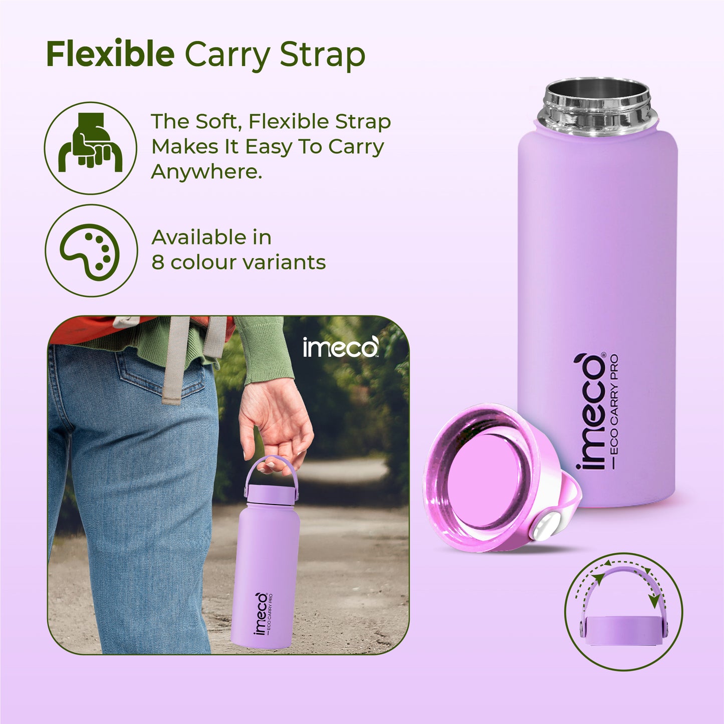ECO CARRY PRO Stainless Steel Water Bottle - Matte Finish (1 L)