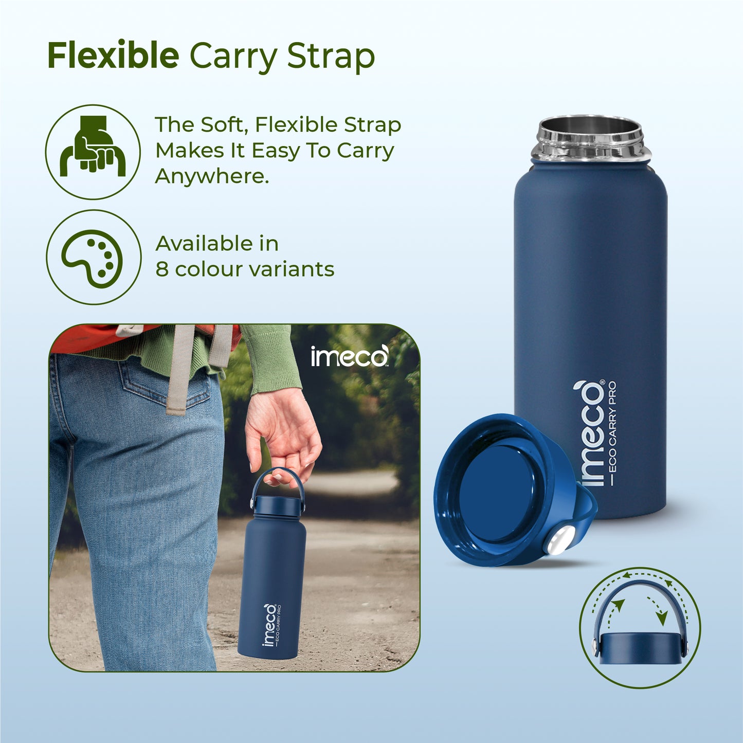 ECO CARRY PRO Stainless Steel Water Bottle - Matte Finish (1 L)