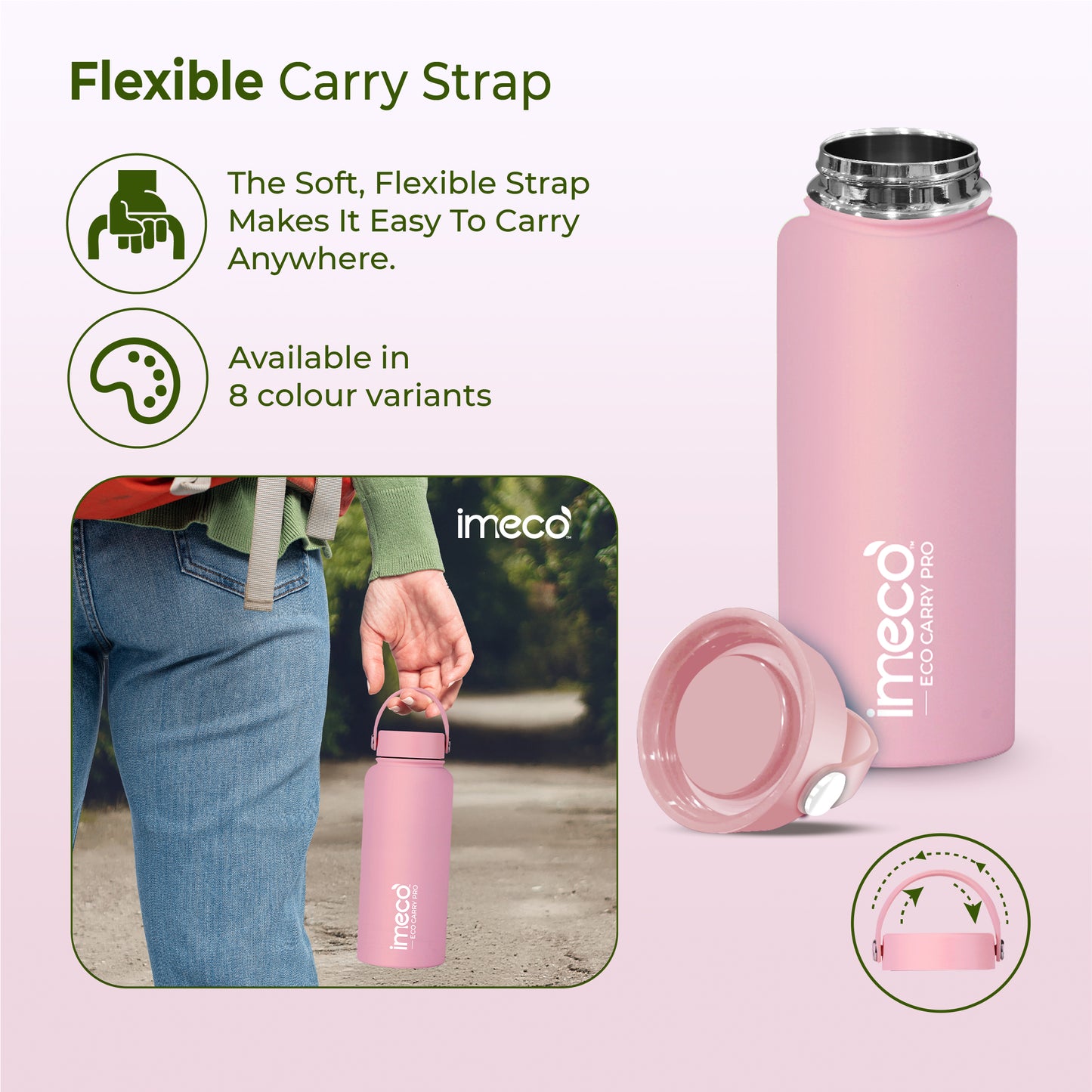 ECO CARRY PRO Stainless Steel Water Bottle - Matte Finish (1 L)