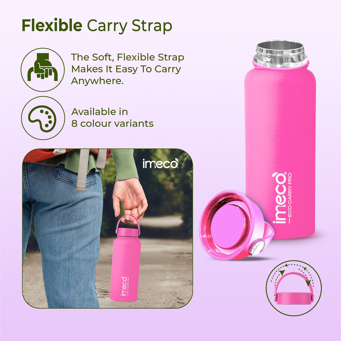 ECO CARRY PRO Stainless Steel Water Bottle - Matte Finish (1 L)
