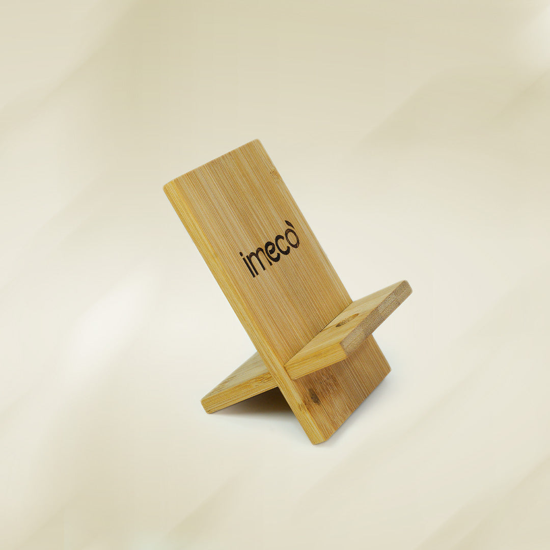 Bamboo Office Desk Essentials - ECO BLOOM Bamboo Water Bottle with Mobile Stand, Bamboo Diary with Pen and Pocket Tissue (2 Pack)