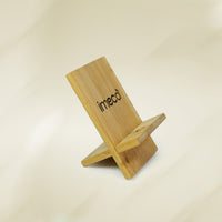 imeco bamboo mobile stand on a white background.