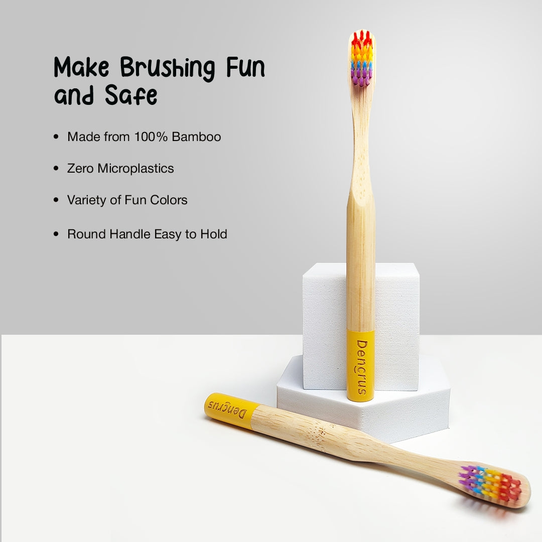 Orby Kids Bamboo Toothbrush - Rainbow