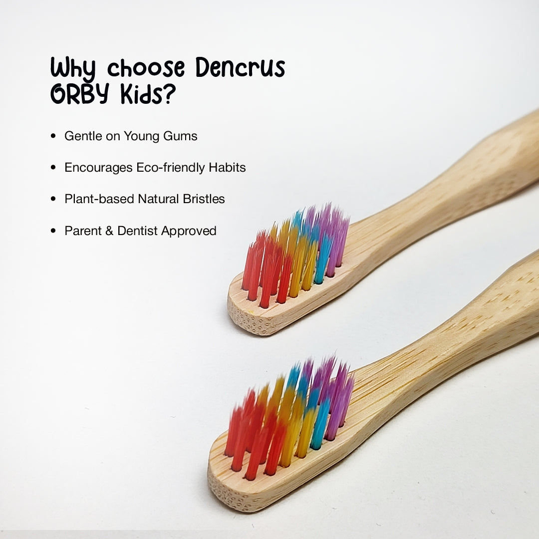 Orby Kids Bamboo Toothbrush - Rainbow