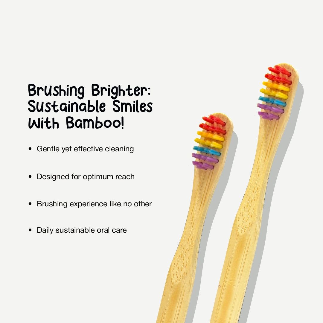 Orby Kids Bamboo Toothbrush - Rainbow