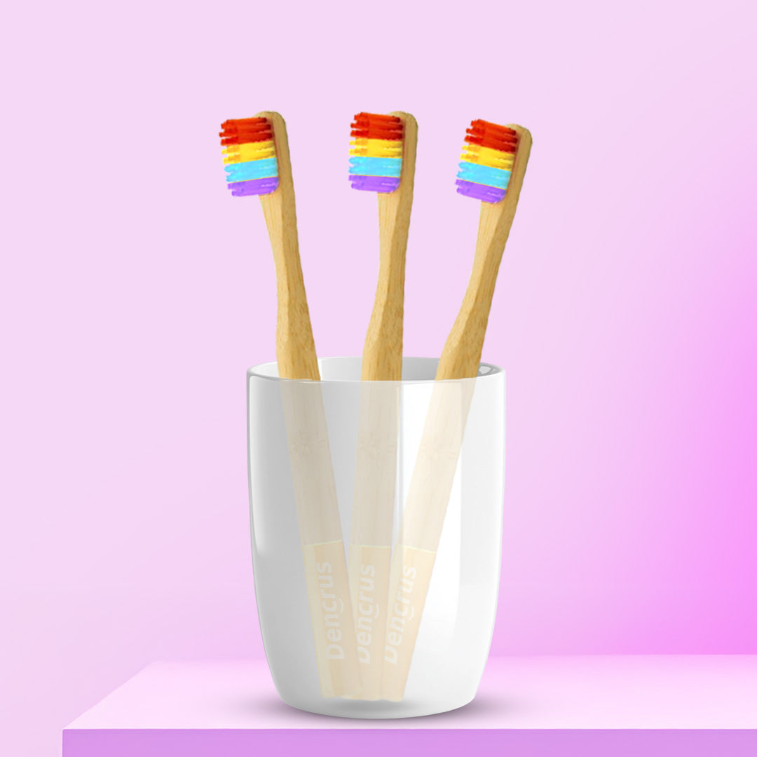 Orby Kids Bamboo Toothbrush - Rainbow