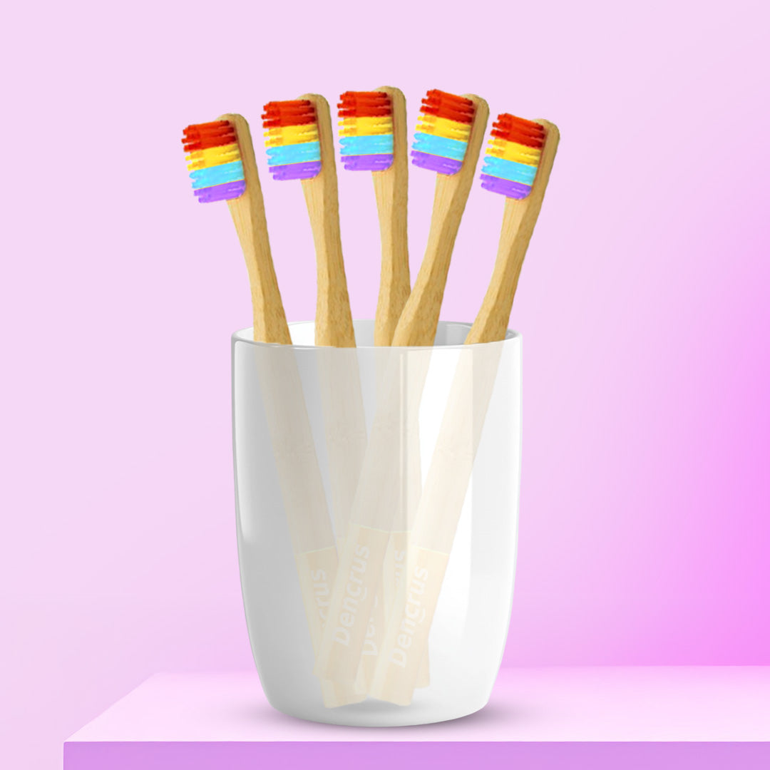 Orby Kids Bamboo Toothbrush - Rainbow