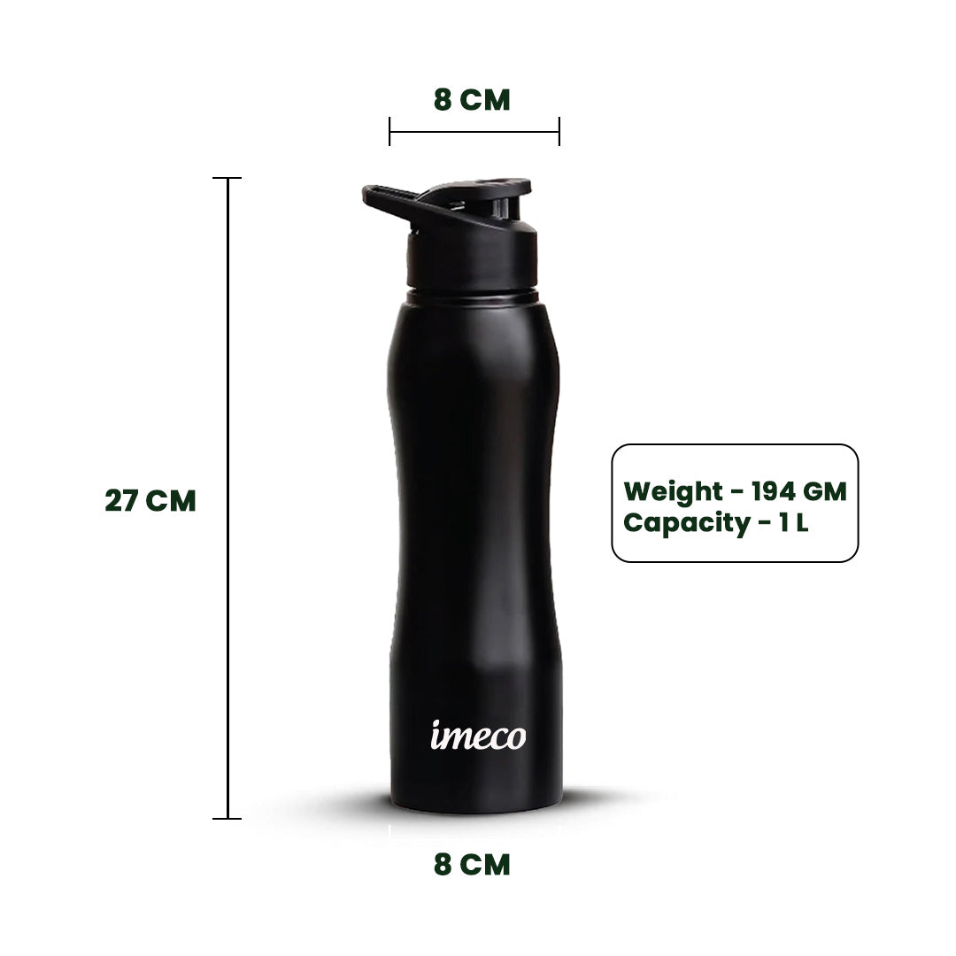 ECO-CURVE Stainless Steel Water Bottle (1L)