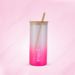 ECO LYTE Glass Sipper with Bamboo Lid & Straw - Gradient Glass (600 ml)