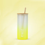 ECO LYTE Glass Sipper with Bamboo Lid & Straw - Gradient Glass (600 ml)