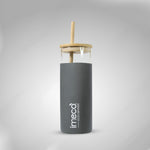 ECO-SIPPER Glass Sipper with Bamboo Straw (450 ml)