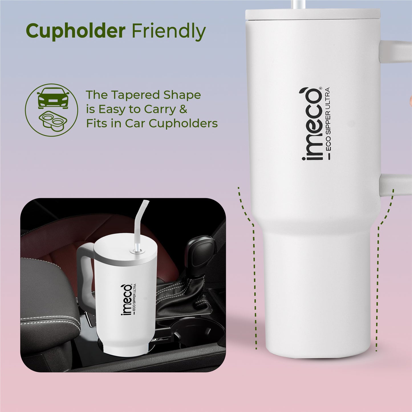 ECO SIPPER ULTRA Stainless Steel Sipper with Stainless Steel Straw (1.2 L)