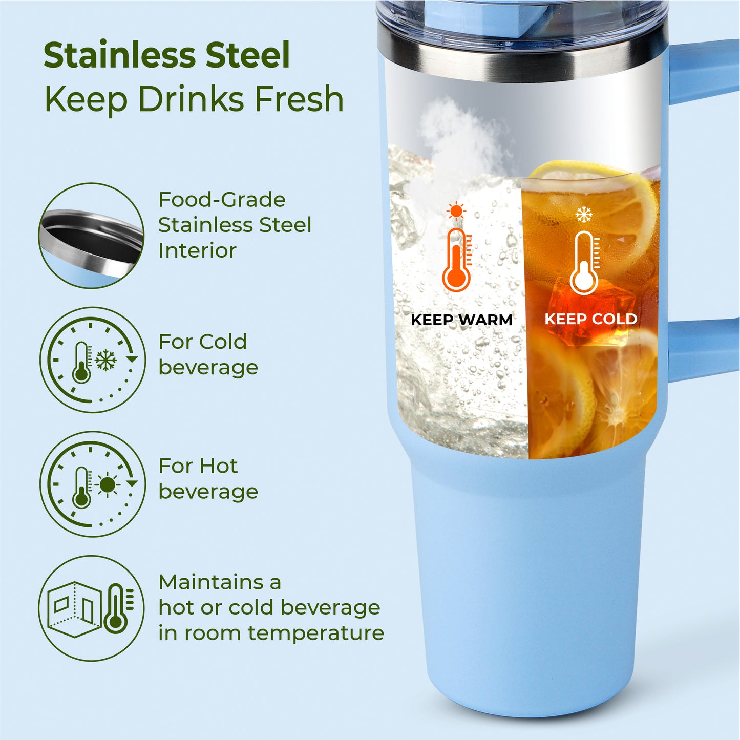 ECO-SIPPER PRO Stainless Steel Sipper (850 ml)
