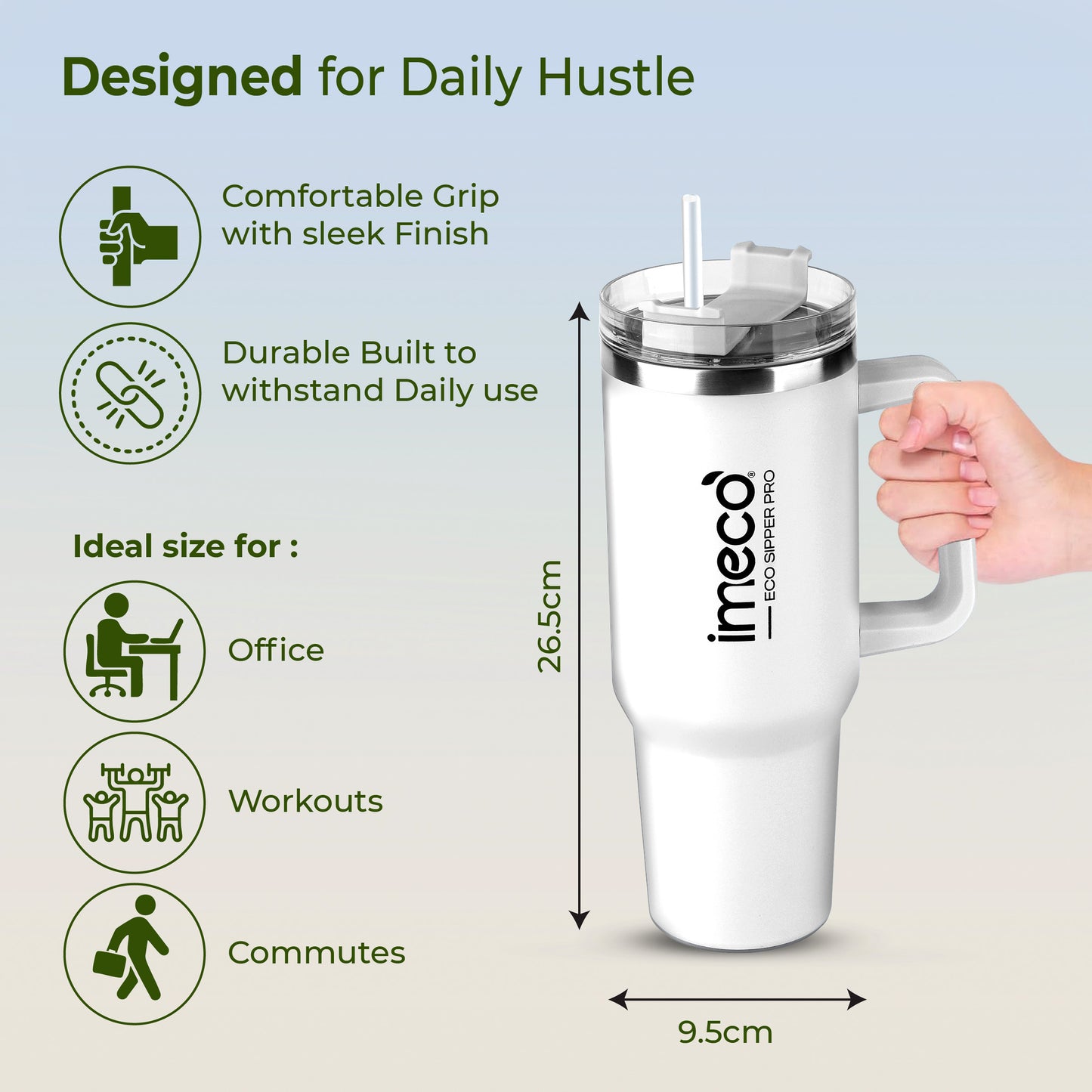 ECO-SIPPER PRO Stainless Steel Sipper (850 ml)