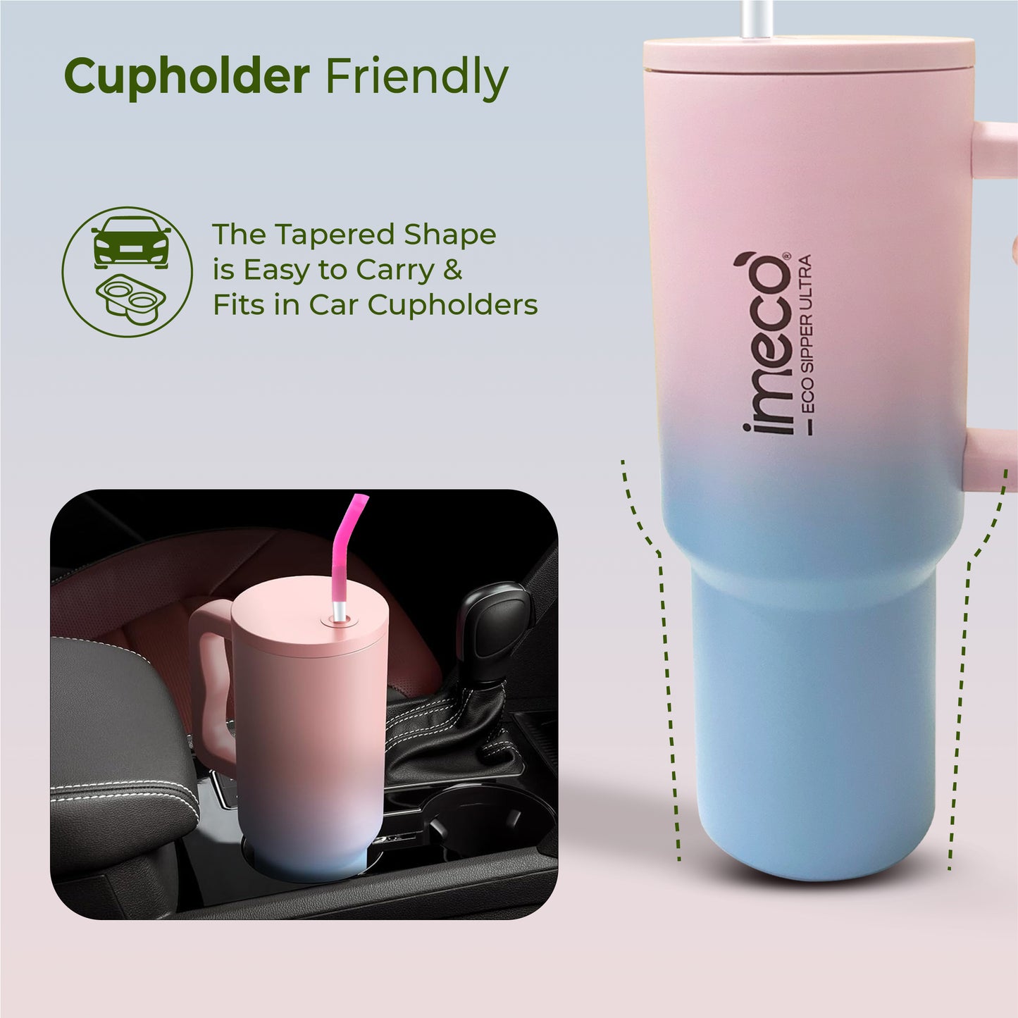 ECO SIPPER ULTRA Stainless Steel Sipper with Stainless Steel Straw (1.2 L)