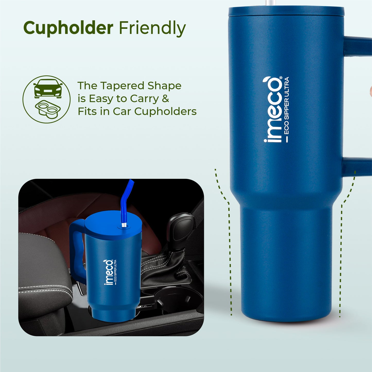 ECO SIPPER ULTRA Stainless Steel Sipper with Stainless Steel Straw (1.2 L)