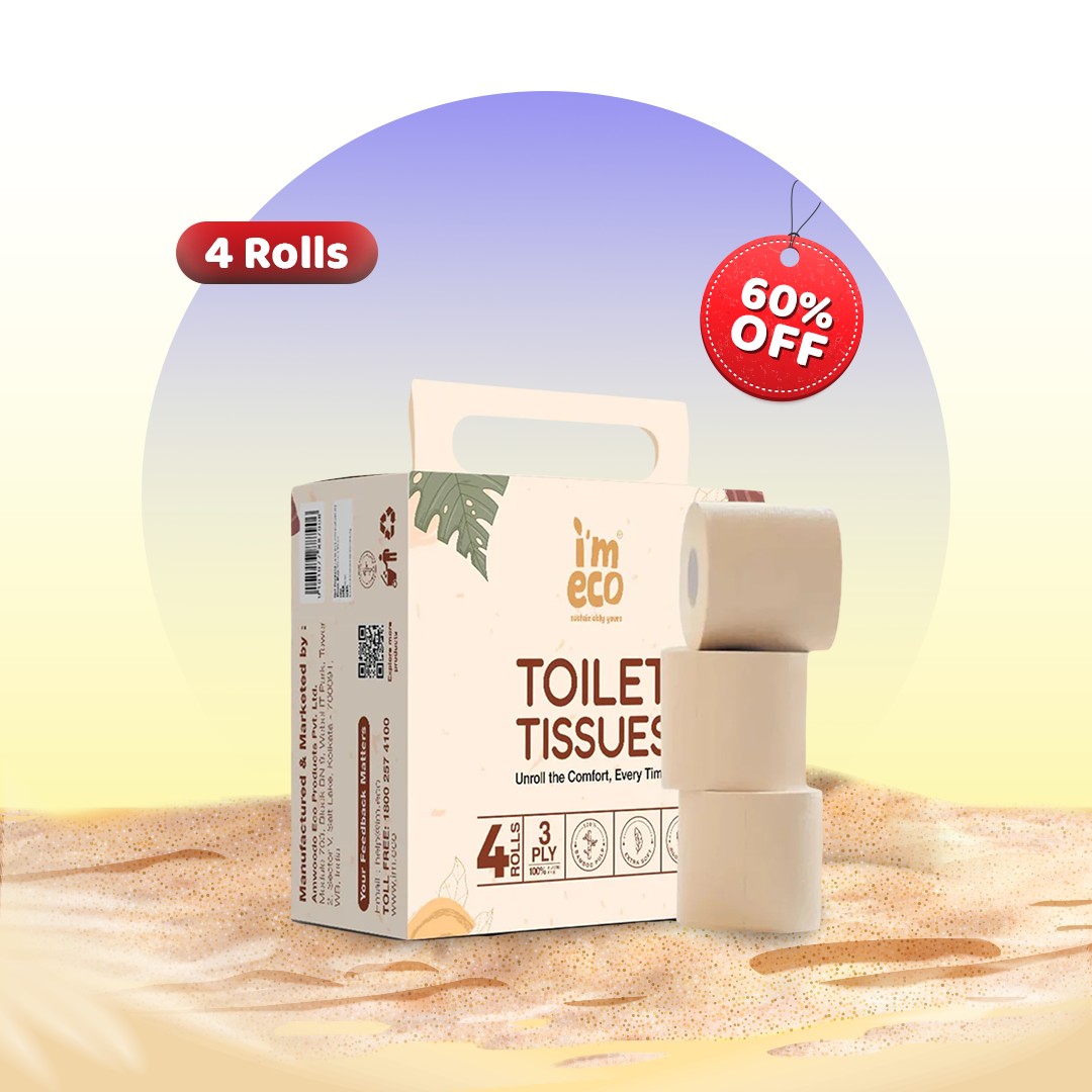 Bamboo Toilet Tissues Rolls - 3-Ply (220 Pulls)