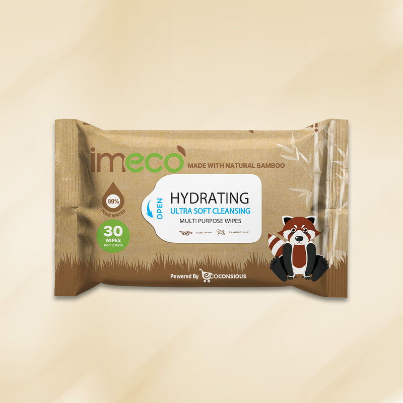 Bamboo Aloe Vera Wet Wipes - Skin-Friendly (30 pcs)