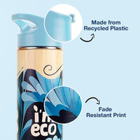 ECO-BLOOM Bamboo Printed Water Bottle - Leakproof & Eco-Friendly (500ml)
