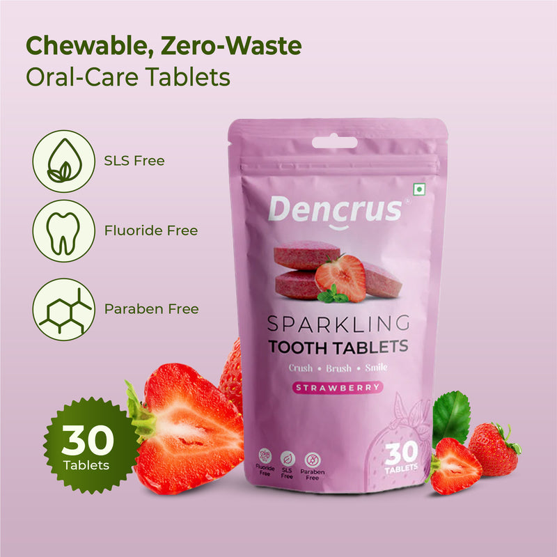Natural Toothpaste Tablets – Strawberry Flavour