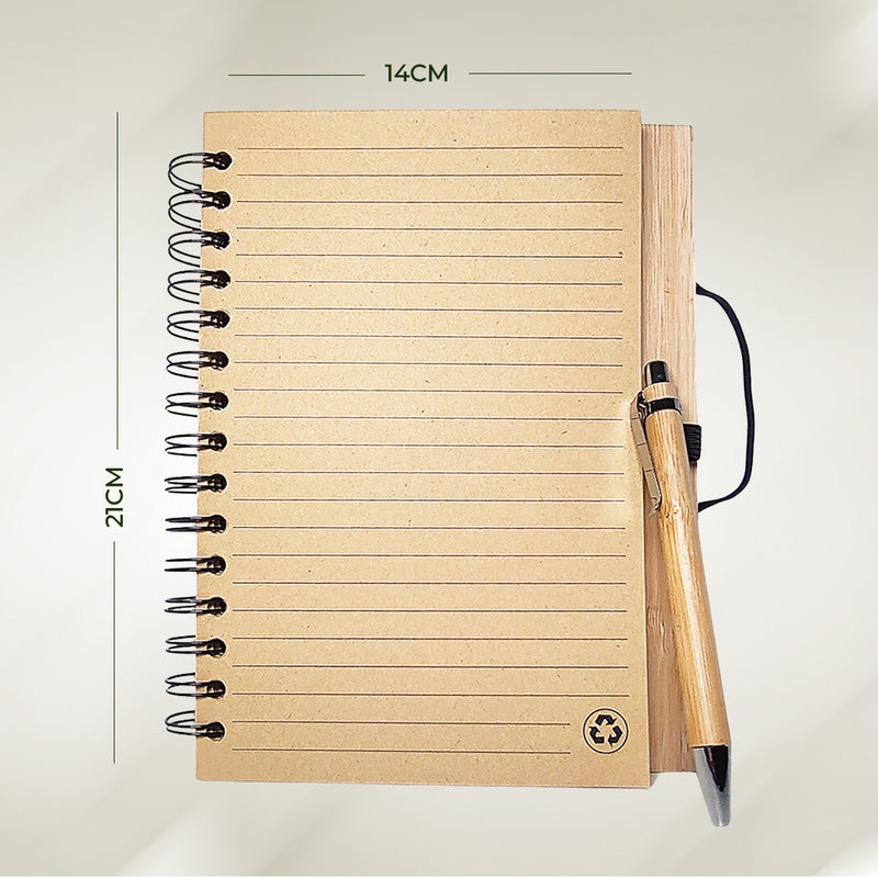 Bamboo Diary with Pen - Durable, Minimalist, and Premium