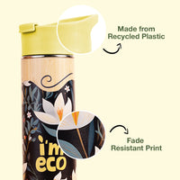 ECO-BLOOM Bamboo Printed Water Bottle - Leakproof & Eco-Friendly (500ml)