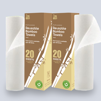 Bamboo Kitchen Towel Pack of 2 with 20 Sheets per roll.