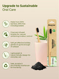 Natural Clean Bamboo Toothbrush – with Charcoal Bristles