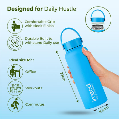 ECO CARRY PRO Stainless Steel Water Bottle - Matte Finish (1 L)