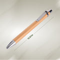 imeco bamboo pen with length mentioned against a white background