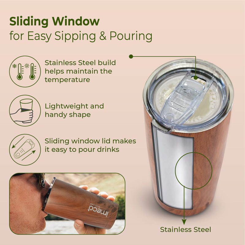 ECO OAK Stainless Steel Water Bottle (600 ml)