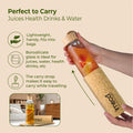 ECO CARRY Borosilicated Glass Water Bottle with Cork Sleeve Cover (500 ml)