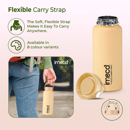 ECO CARRY PRO Stainless Steel Water Bottle - Matte Finish (1 L)