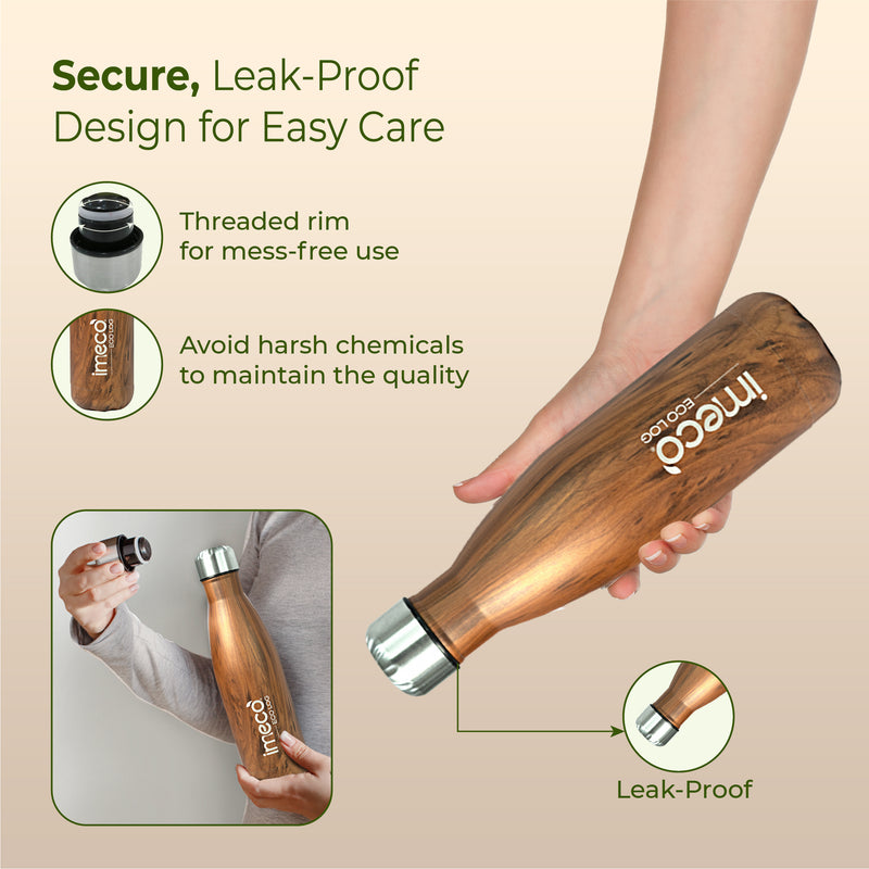 ECO LOG Stainless Steel Water Bottle (500 ml)