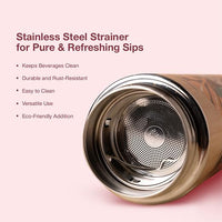 ECO-BLOOM Bamboo Printed Water Bottle - Leakproof & Eco-Friendly (500ml)