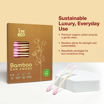 Bamboo Cotton Ear Swabs (100 Pcs)