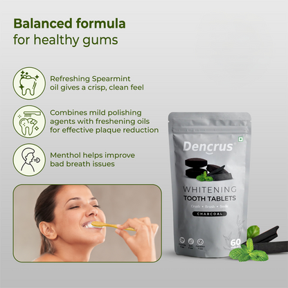 Natural Toothpaste Tablets – Charcoal Flavor