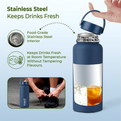 ECO CARRY PRO Stainless Steel Water Bottle - Matte Finish (1 L)