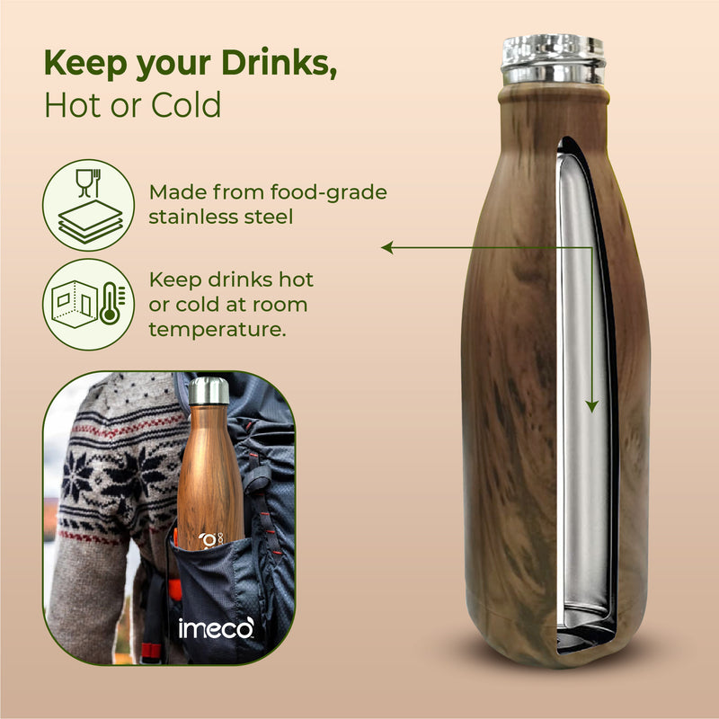 ECO LOG Stainless Steel Water Bottle (500 ml)