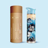 ECO-BLOOM Bamboo Printed Water Bottle - Leakproof & Eco-Friendly (500ml)