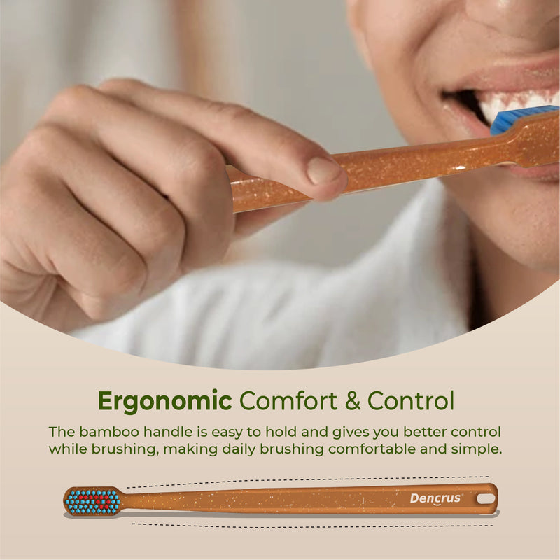 Bamboo Octa Clean Toothbrush – Soft Bristles & Gentle on Gums