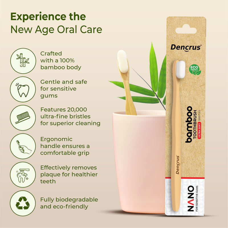 NANO Bamboo Toothbrush – 20,000 Soft Bristles for Deep Clean