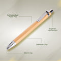 Bamboo Diary with Pen - Durable, Minimalist, and Premium