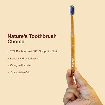 Bamboo Toothbrush OCTA CLEAN – Adult (Bamboo Husk)