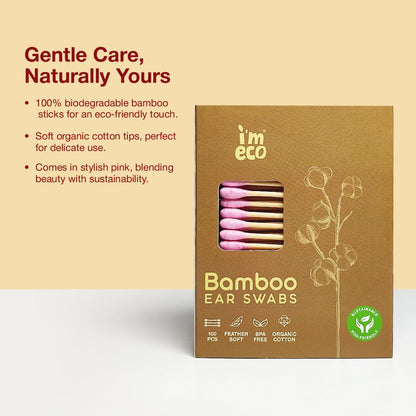 Bamboo Cotton Ear Swabs (100 Pcs)