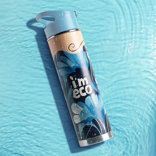 ECO-BLOOM Bamboo Printed Water Bottle - Leakproof & Eco-Friendly (500ml)