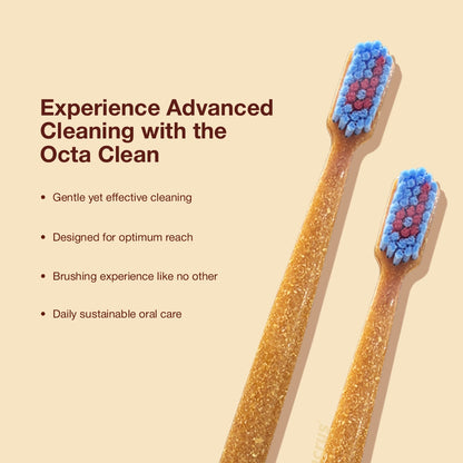 Bamboo Toothbrush OCTA CLEAN – Adult (Bamboo Husk)